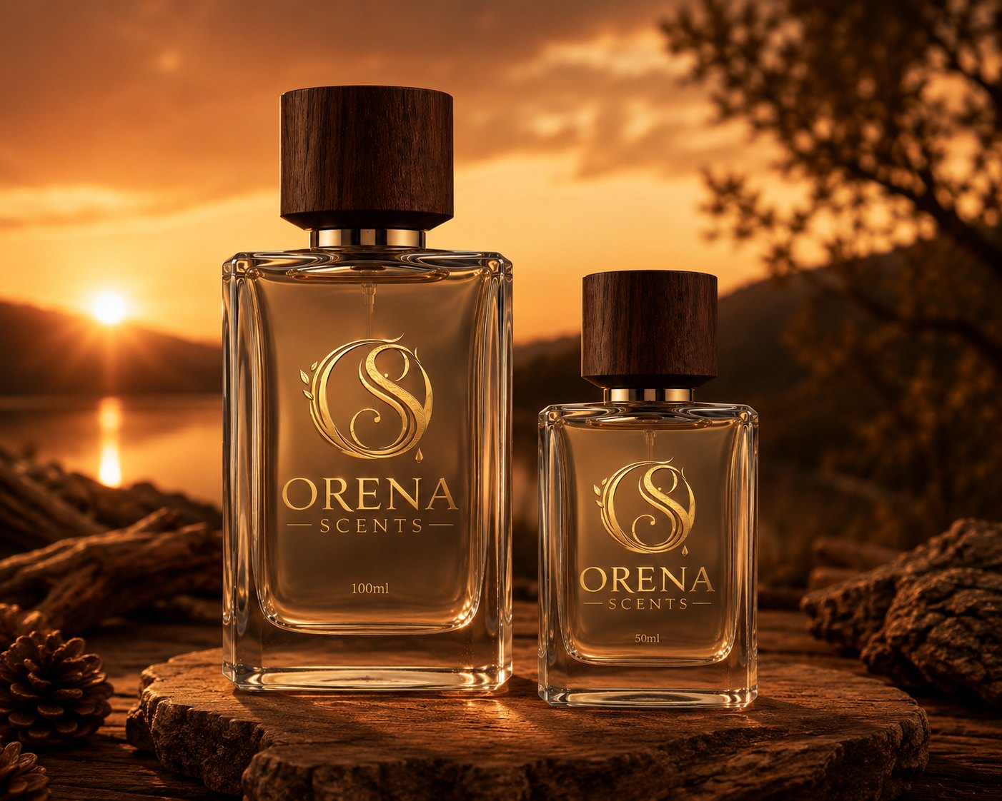 Orena Scents 50ml and 100ml branded bottles